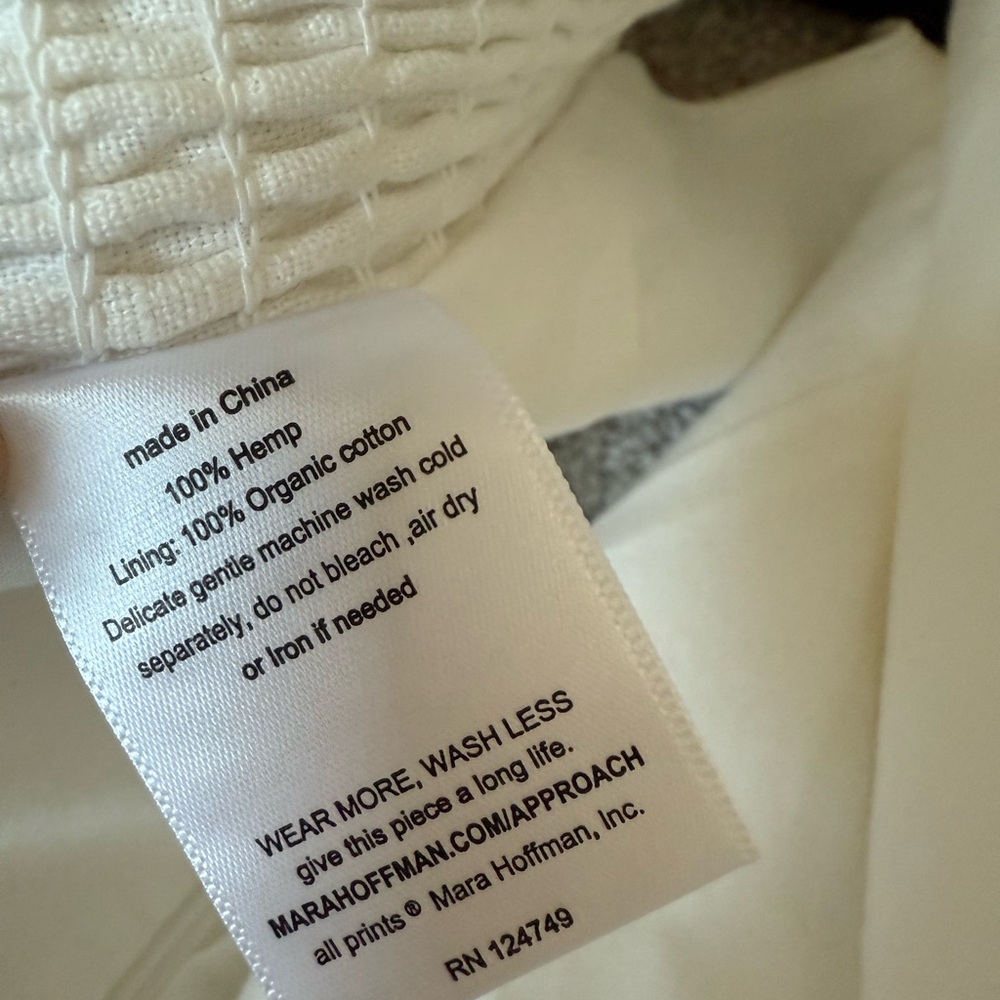 Mara Hoffman Jini White Textured Top - Picture 6 of 7